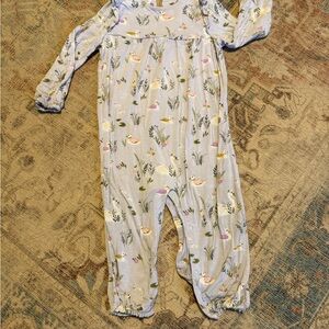 Angel Dear Lavender Swan Coveralls